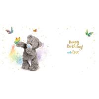 3D Holographic Butterflies Time Me to You Bear Birthday Card Extra Image 1 Preview